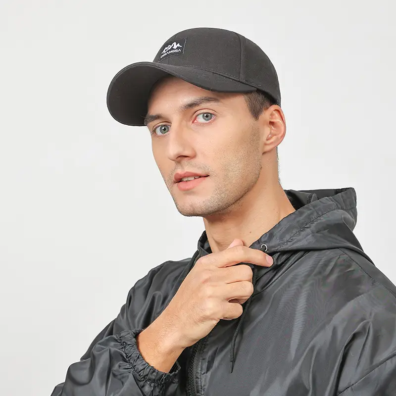 Men's Black Hooded Baseball Cap Outdoor Wear - Image 6
