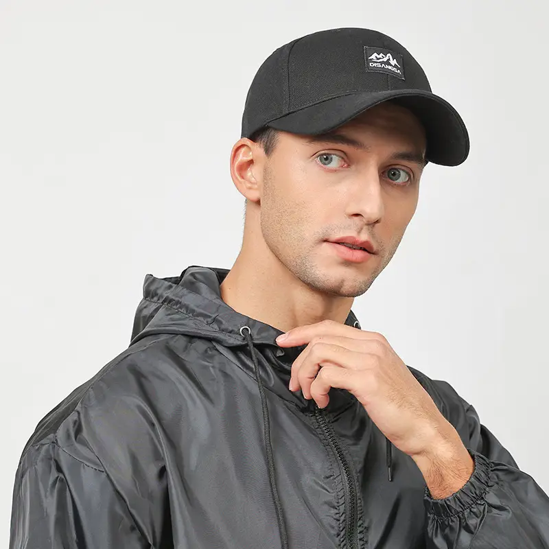 Men's Black Hooded Baseball Cap Outdoor Wear - Image 7