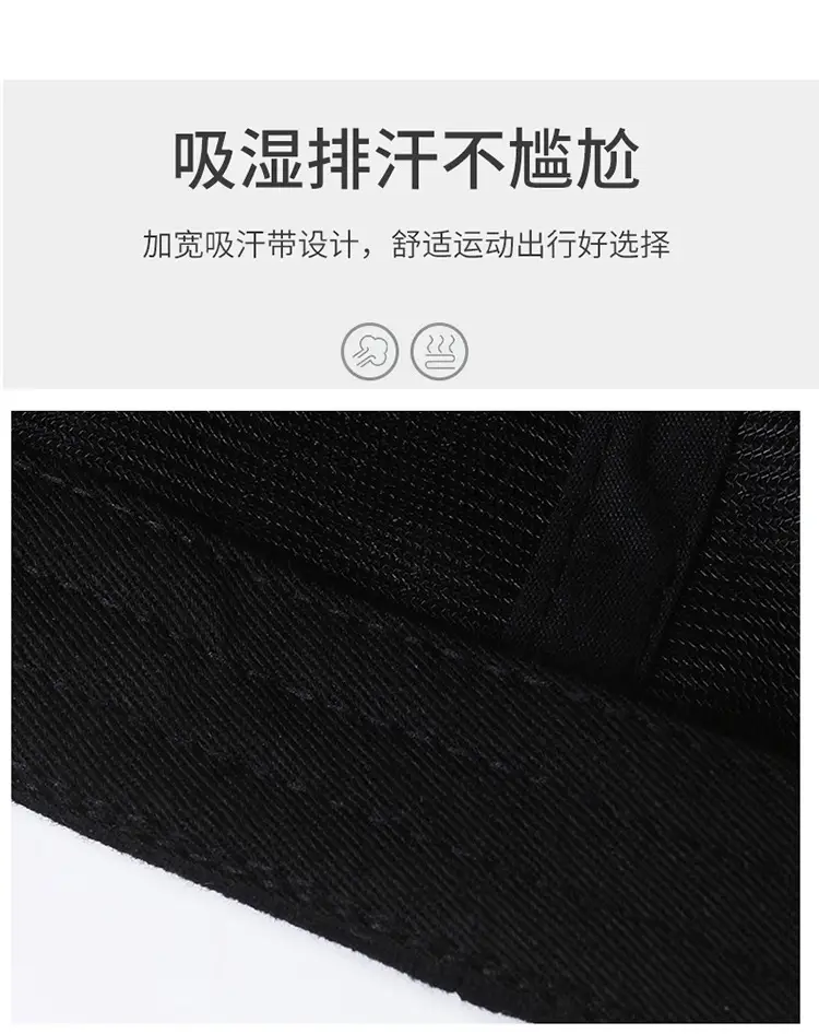 Men's Black Hooded Baseball Cap Outdoor Wear — feature 8