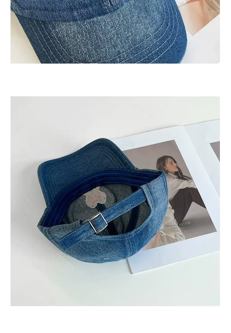 Women Blue Bow Denim Baseball Cap Spring Summer 2024 — feature 9