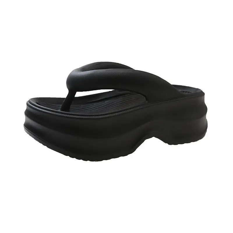 Super thick bottom flip-flops color matching sandals 2024 new fashion retro style increased summer outdoor platform slippers - Image 8