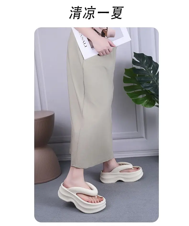 Super thick bottom flip-flops color matching sandals 2024 new fashion retro style increased summer outdoor platform slippers — feature 8