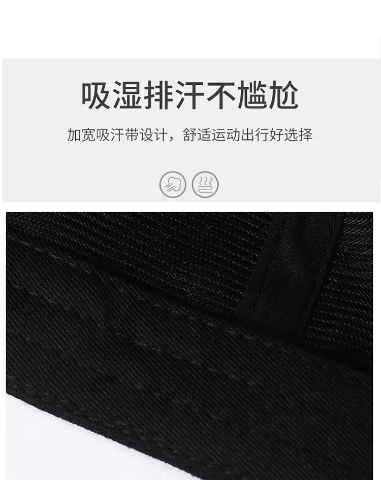Men's Black Baseball Cap with UV & Sweat Resistant Design — feature 8