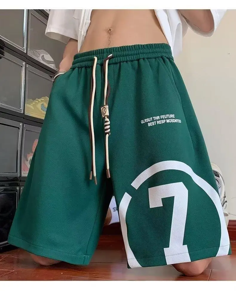 Men Green 7 Printed Basketball Shorts — feature 10
