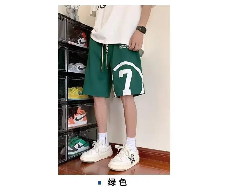 Men Green 7 Printed Basketball Shorts — feature 8