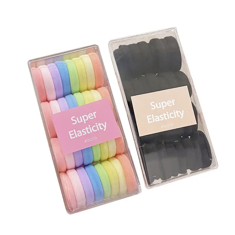 Children's Elastic Hair Ties for Girls Yellow Orange - Image 13
