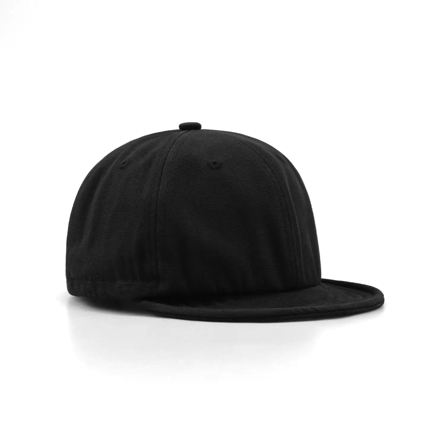 Men Black Drawstring Baseball Cap with Logo