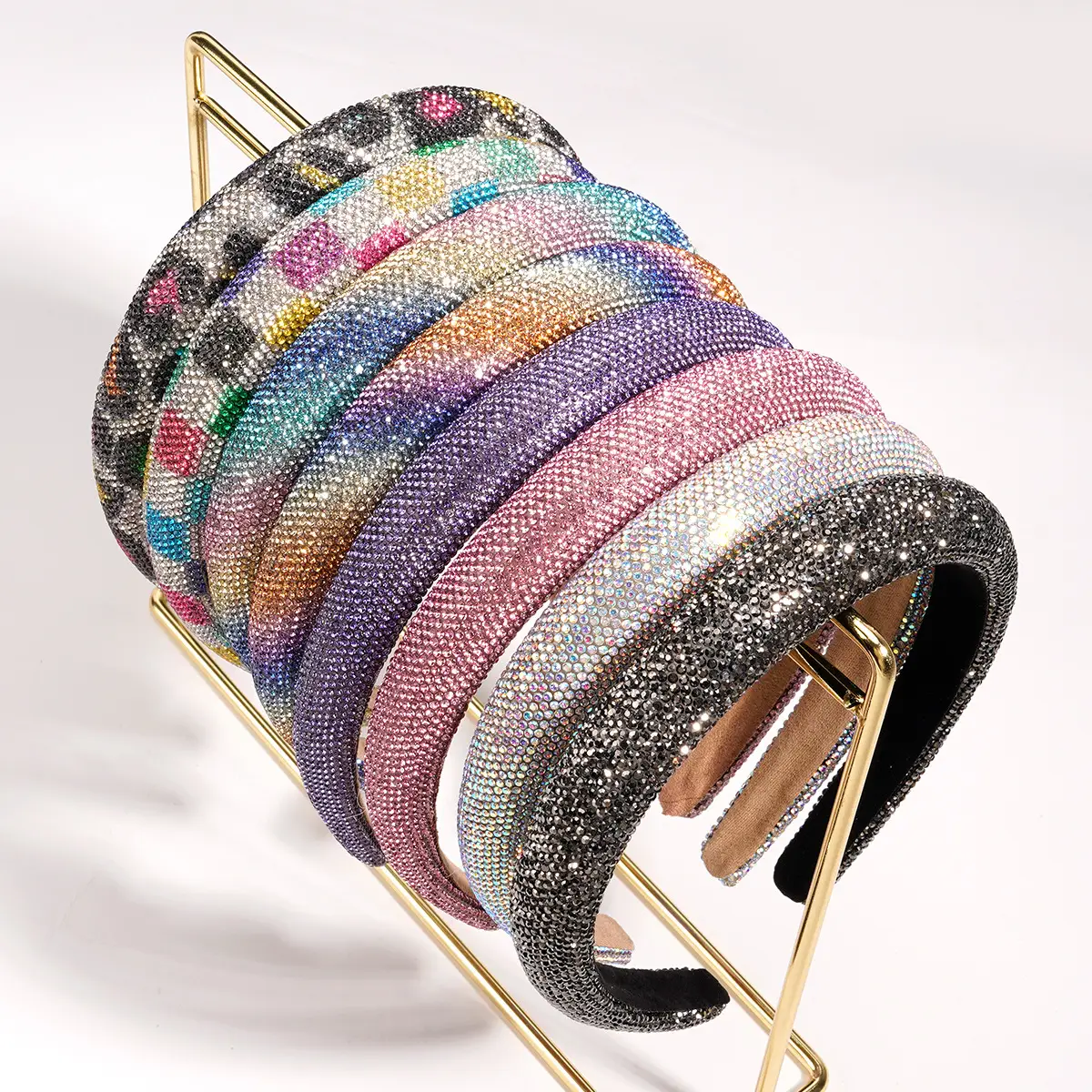 Purple Rhinestone Crossbody Headband 13cm - Image 2