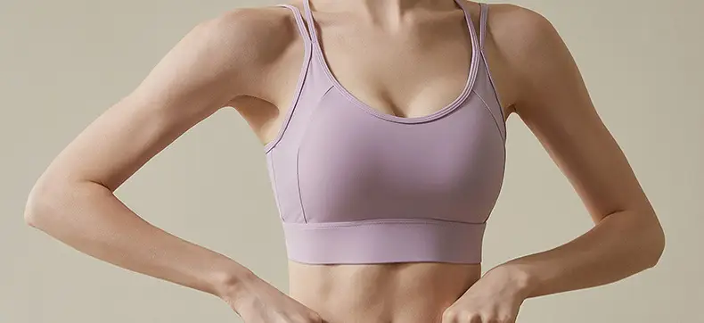 Women's Shockproof Yoga Bra Green Purple Training Vest — feature 11
