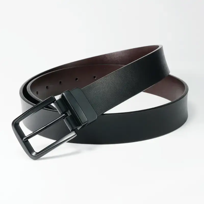 Men's Black Rotatable Pin Belt with Adjustable Buckle - Image 4