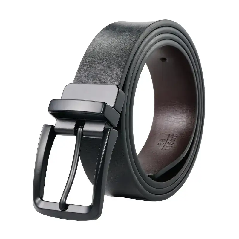 Men's Black Rotatable Pin Belt with Adjustable Buckle - Image 6