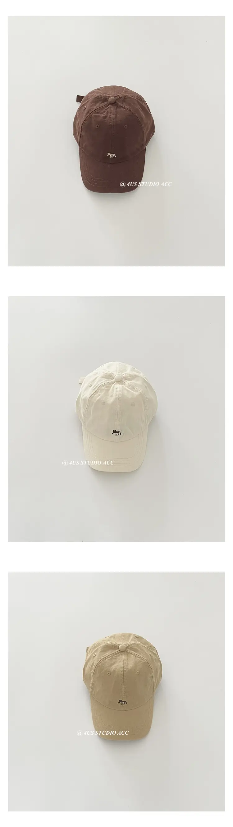 Beige Fox Embroidered Baseball Cap for Women — feature 6