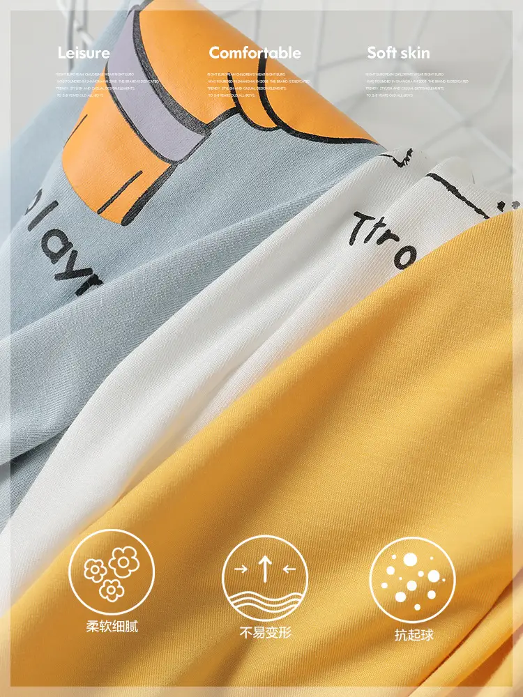Boys' Sleeveless T-Shirt Light Blue Cartoon Print - Image 9