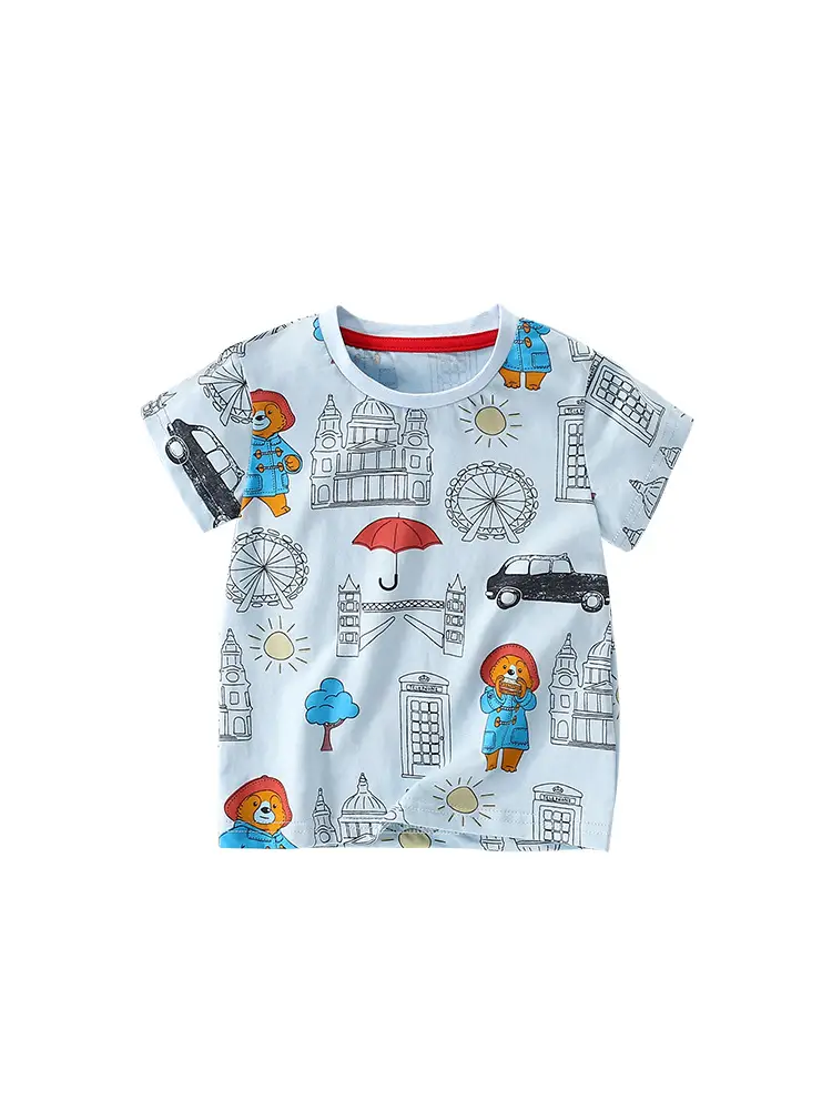 Malwee Boys Printed European T-Shirt Summer Casual Round Neck - Image 7