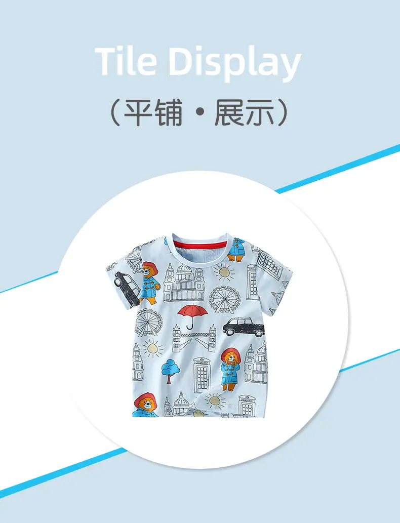 Malwee Boys Printed European T-Shirt Summer Casual Round Neck — feature 12