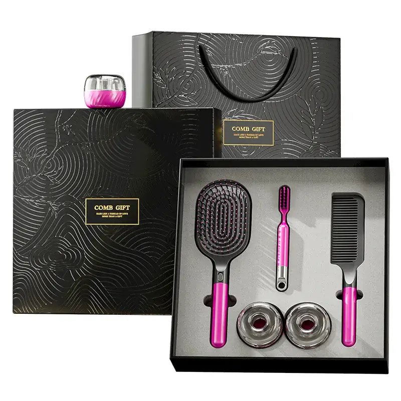 High-End Pink Hair Brush Set for Couples