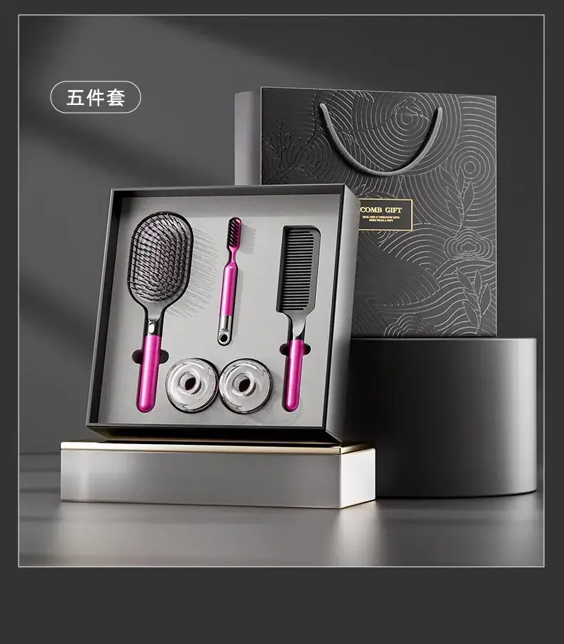 High-End Pink Hair Brush Set for Couples — feature 22