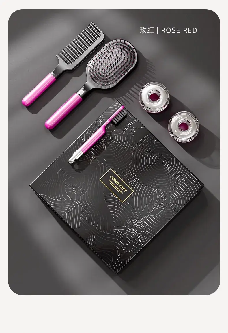 High-End Pink Hair Brush Set for Couples — feature 29