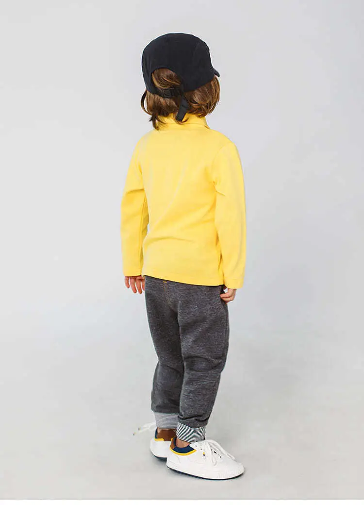 Boys' White Polo Shirt Long Sleeve Spring Autumn Kids — feature 29