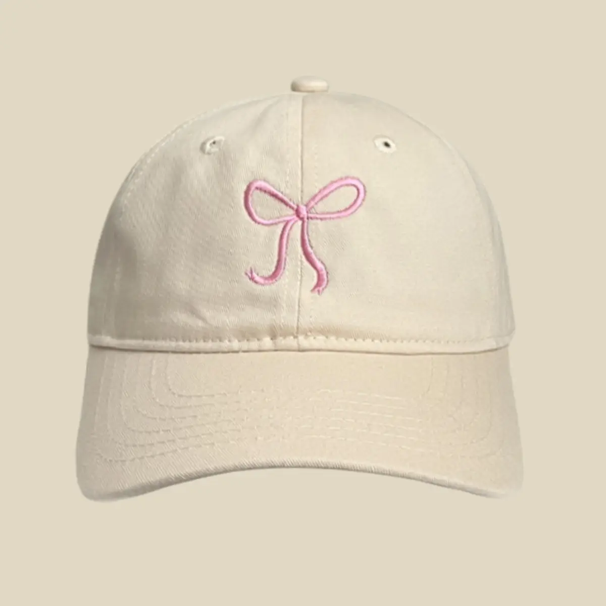 Black Bow Embroidered Baseball Cap - Image 9