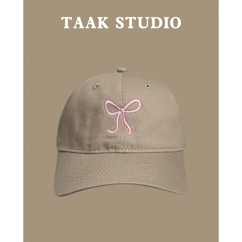 Black Bow Embroidered Baseball Cap - Image 5