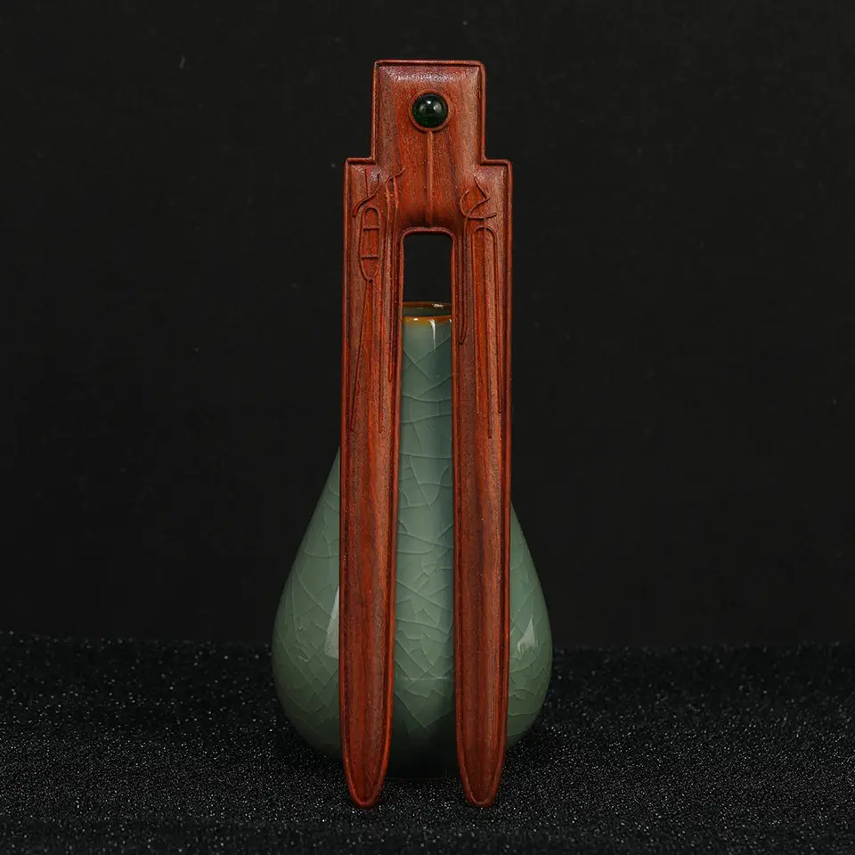 New Red Sandalwood Dragon Wings Hairpin Antique Creative Wooden Hairpin - Image 6