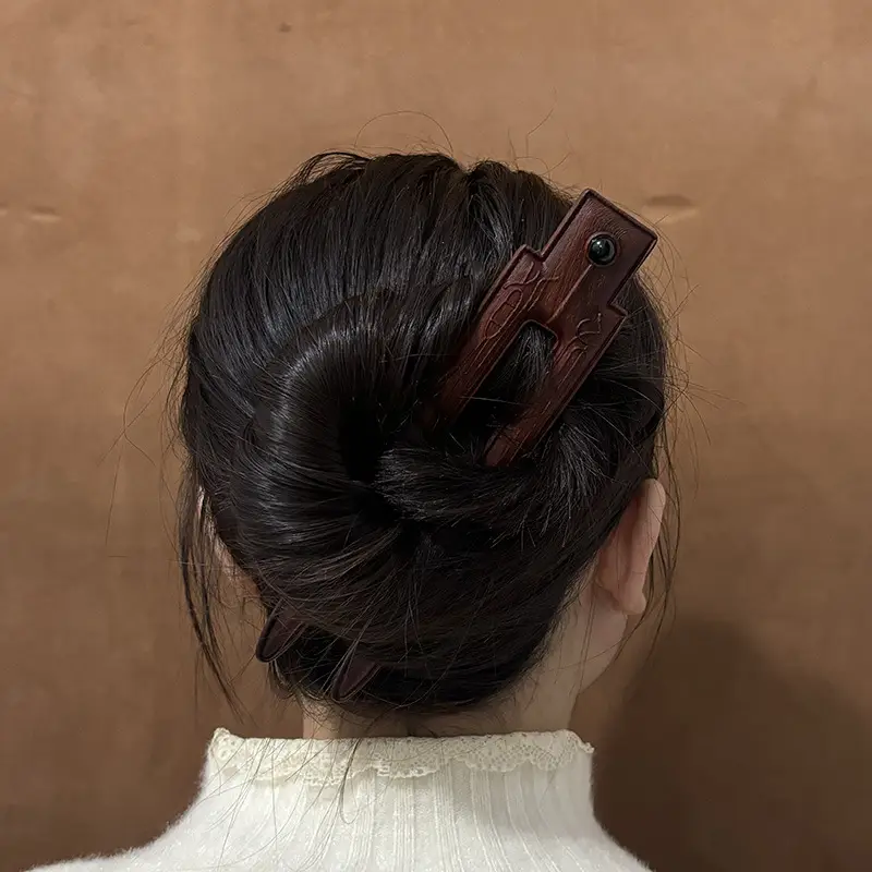 New Red Sandalwood Dragon Wings Hairpin Antique Creative Wooden Hairpin — feature 2
