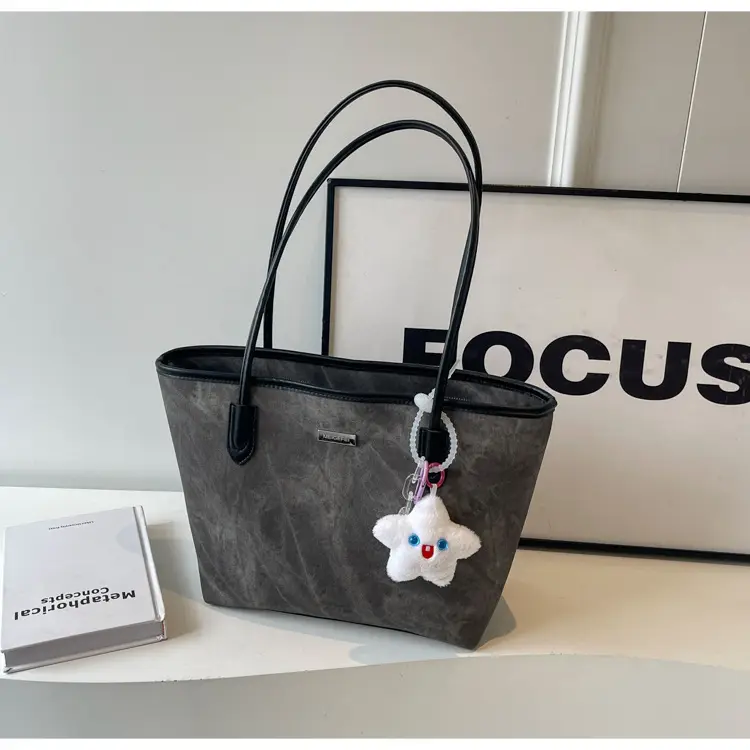 Women's Cross-Border Tan Shoulder Bag with Cute Charm — feature 20