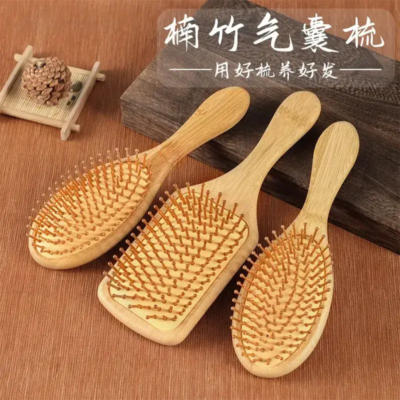 Bamboo Hair Brush for Hair Care and Modeling