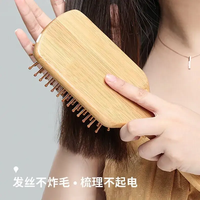 Bamboo Hair Brush for Hair Care and Modeling