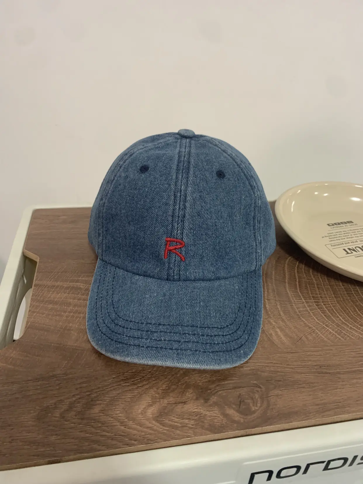 2026 Unisex Denim Baseball Cap with R Embroidery — feature 8