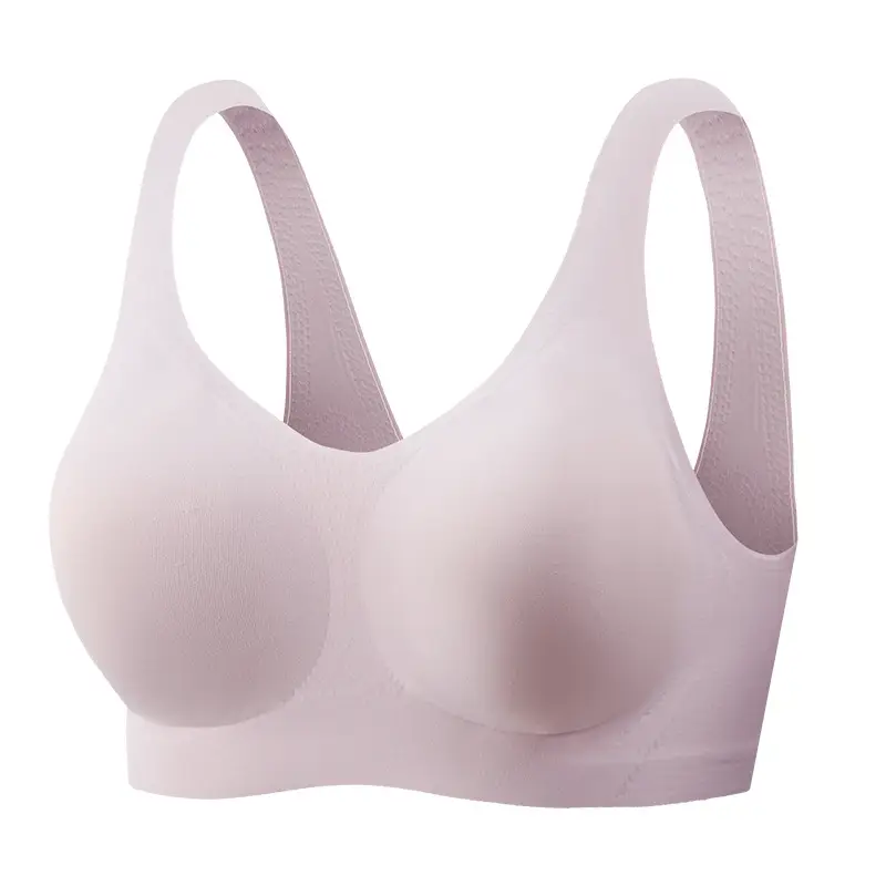 Seamless Soft Support Bra for Large Busts, Minimizing and Gathering, Semi-Fixed Cup Women's Bra, Latex Wholesale, Ultra-Soft with a High-End Feel