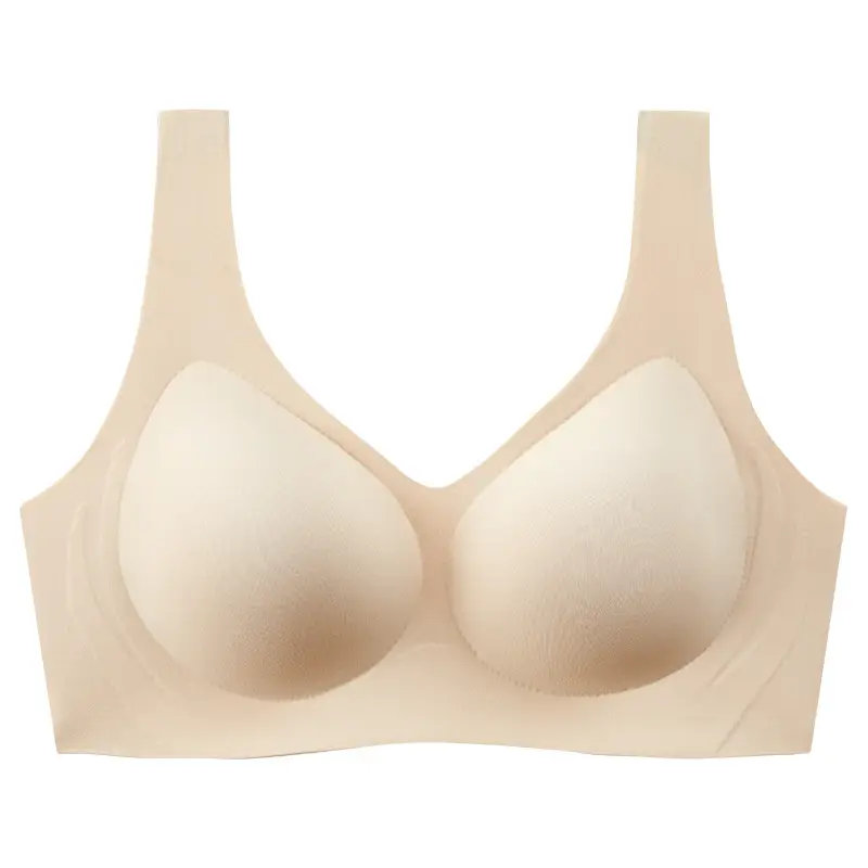 Seamless Soft Support Bra for Large Busts, Minimizing and Gathering, Semi-Fixed Cup Women's Bra, Latex Wholesale, Ultra-Soft with a High-End Feel