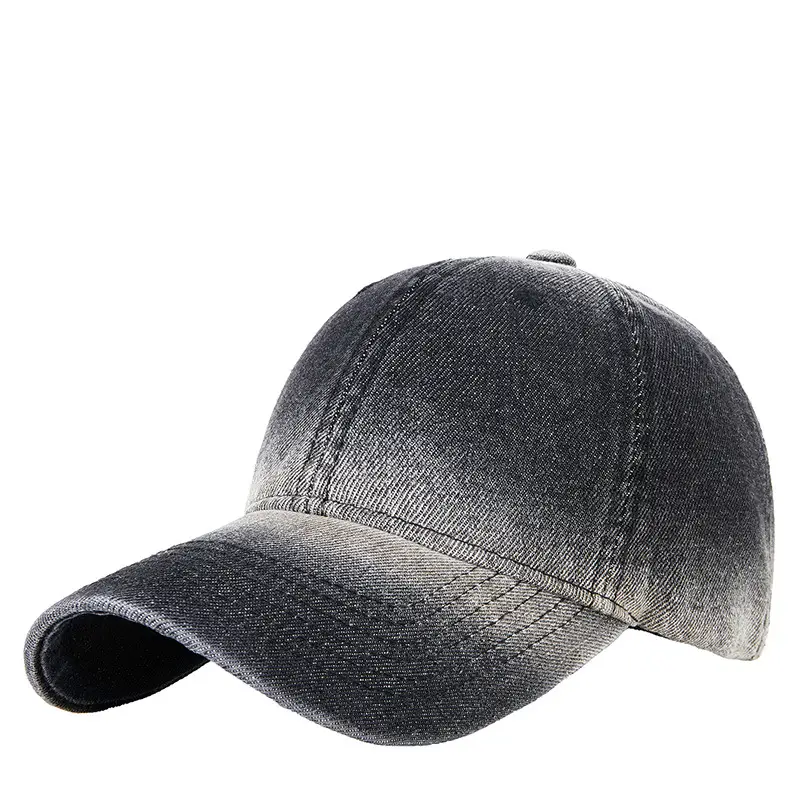 Korean Style Soft Top Peaked Cap Gradient Denim 2025 - Image 11