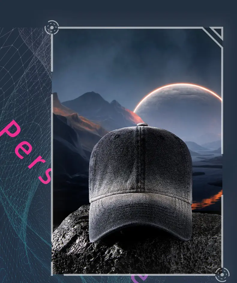 Korean Style Soft Top Peaked Cap Gradient Denim 2025 — feature 13