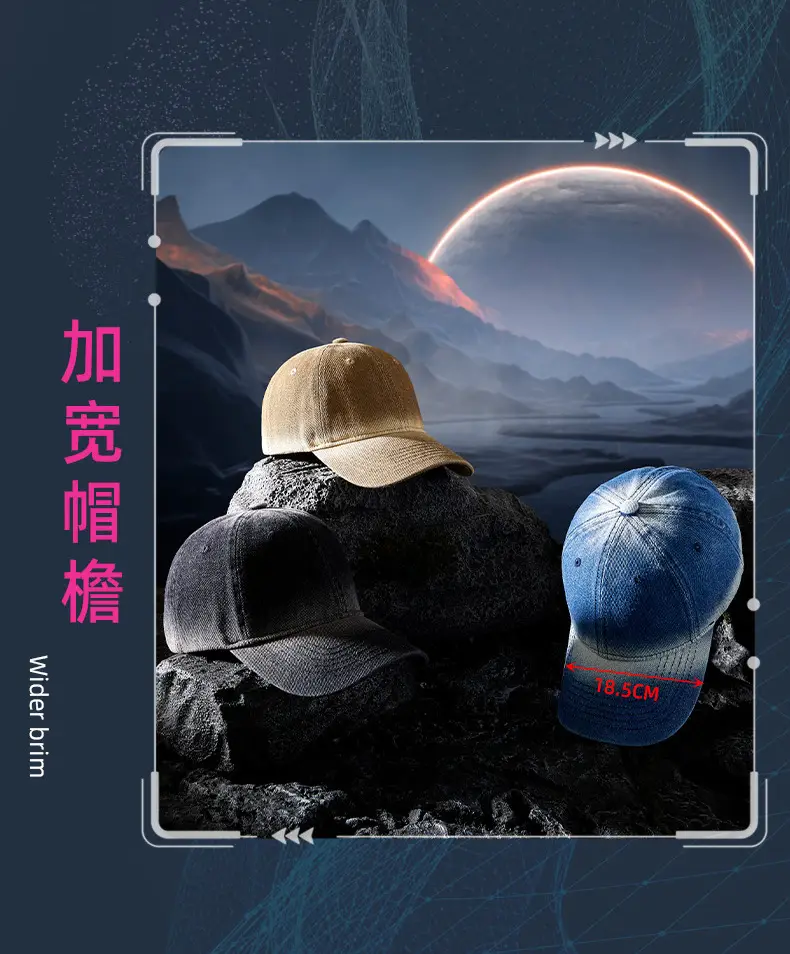 Korean Style Soft Top Peaked Cap Gradient Denim 2025 — feature 21