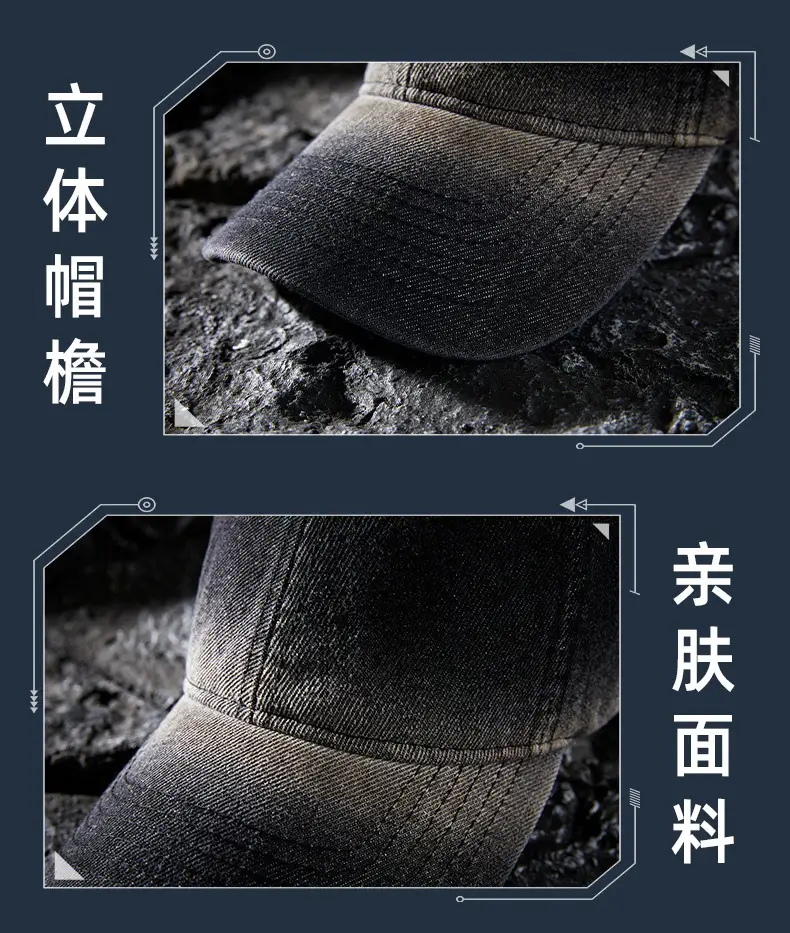 Korean Style Soft Top Peaked Cap Gradient Denim 2025 — feature 29