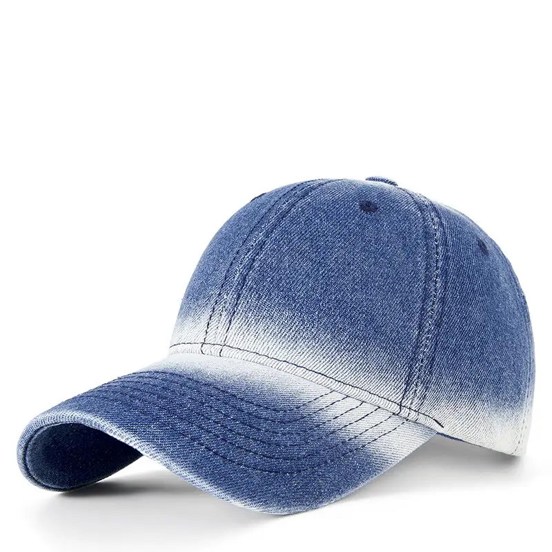 Korean Style Soft Top Peaked Cap Gradient Denim 2025 - Image 3