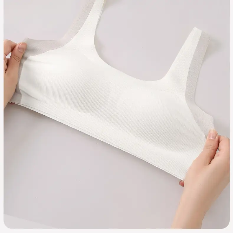 Junior High School Student Underwear Ice Silk Seamless Youth Student Development Period Girl Bra Summer Breathable Sports Vest — feature 20