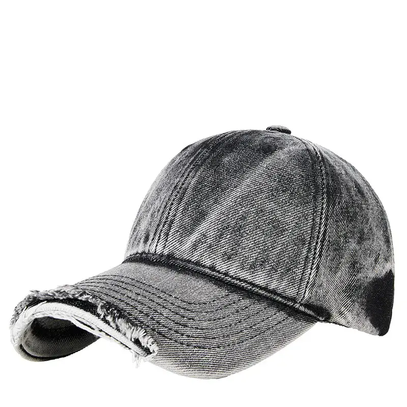 2025 Denim Baseball Cap Retro Distressed Spring Summer - Image 11