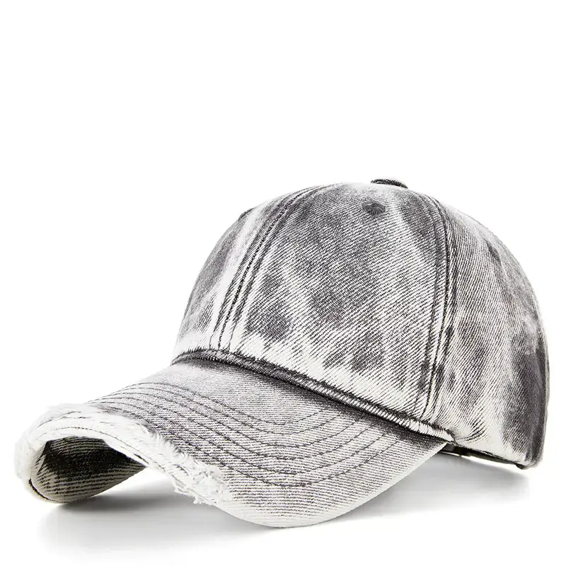 2025 Denim Baseball Cap Retro Distressed Spring Summer - Image 2