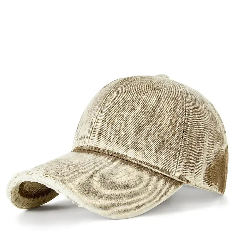 2025 Denim Baseball Cap Retro Distressed Spring Summer - Image 4