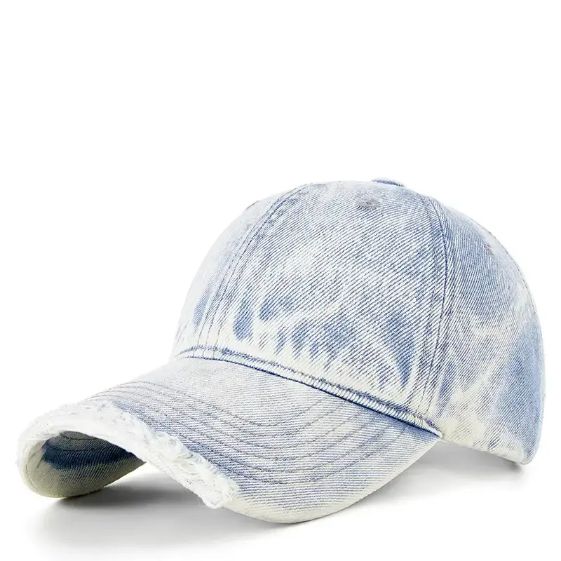 2025 Denim Baseball Cap Retro Distressed Spring Summer - Image 5