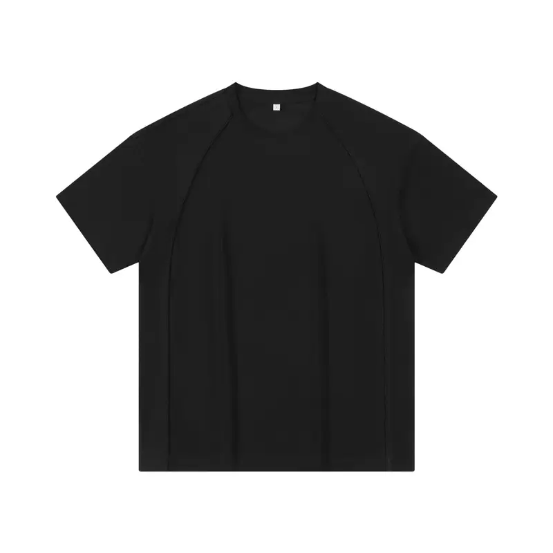Dengjue Men's 230G Cotton Short Sleeve T-Shirt Olive Black - Image 4