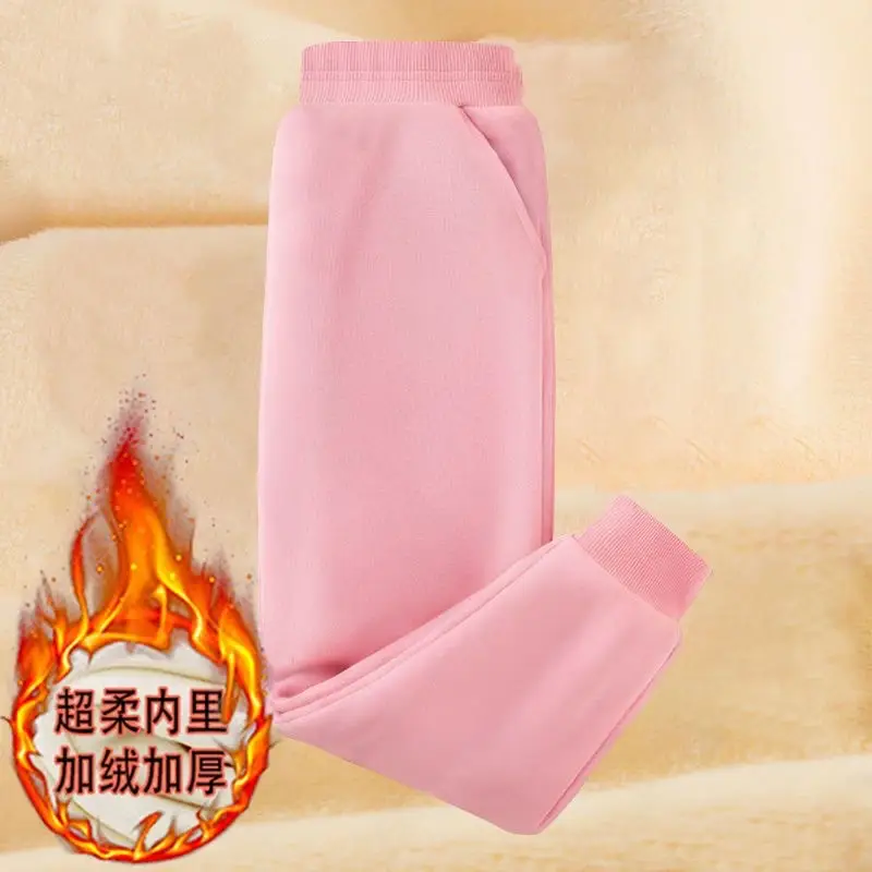 Children's Pants, Autum and Winter, Boys' Sweatpants, Girls' Autum Sweatpants, Casual Pants, Versatile Velvet Pants for Kidsren and Middle-Aged Kidsren