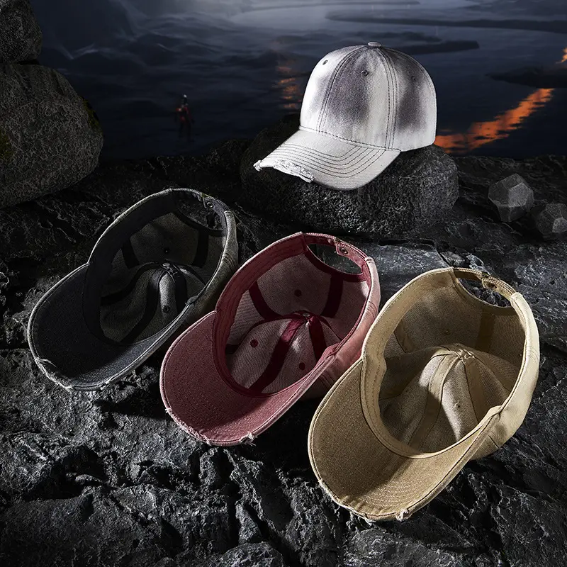 2025 New Gradient Ripped Denim Baseball Cap - Image 9