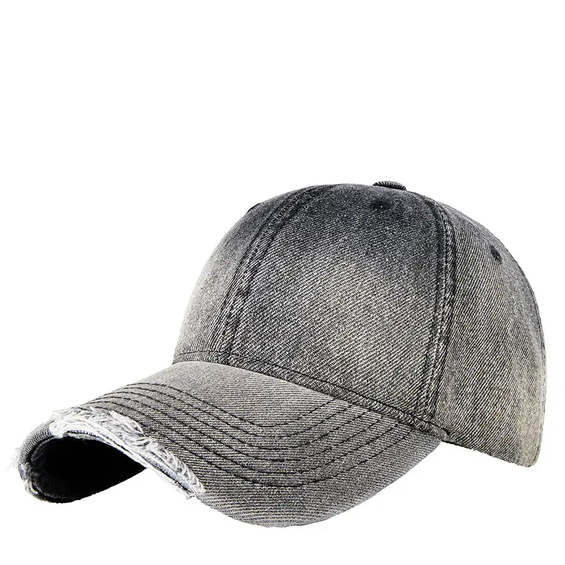 2025 New Gradient Ripped Denim Baseball Cap - Image 10