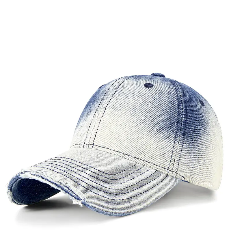 2025 New Gradient Ripped Denim Baseball Cap - Image 2
