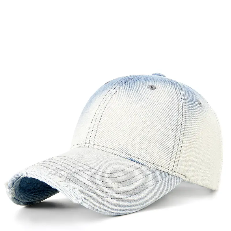 2025 New Gradient Ripped Denim Baseball Cap - Image 3