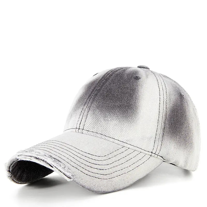 2025 New Gradient Ripped Denim Baseball Cap - Image 4